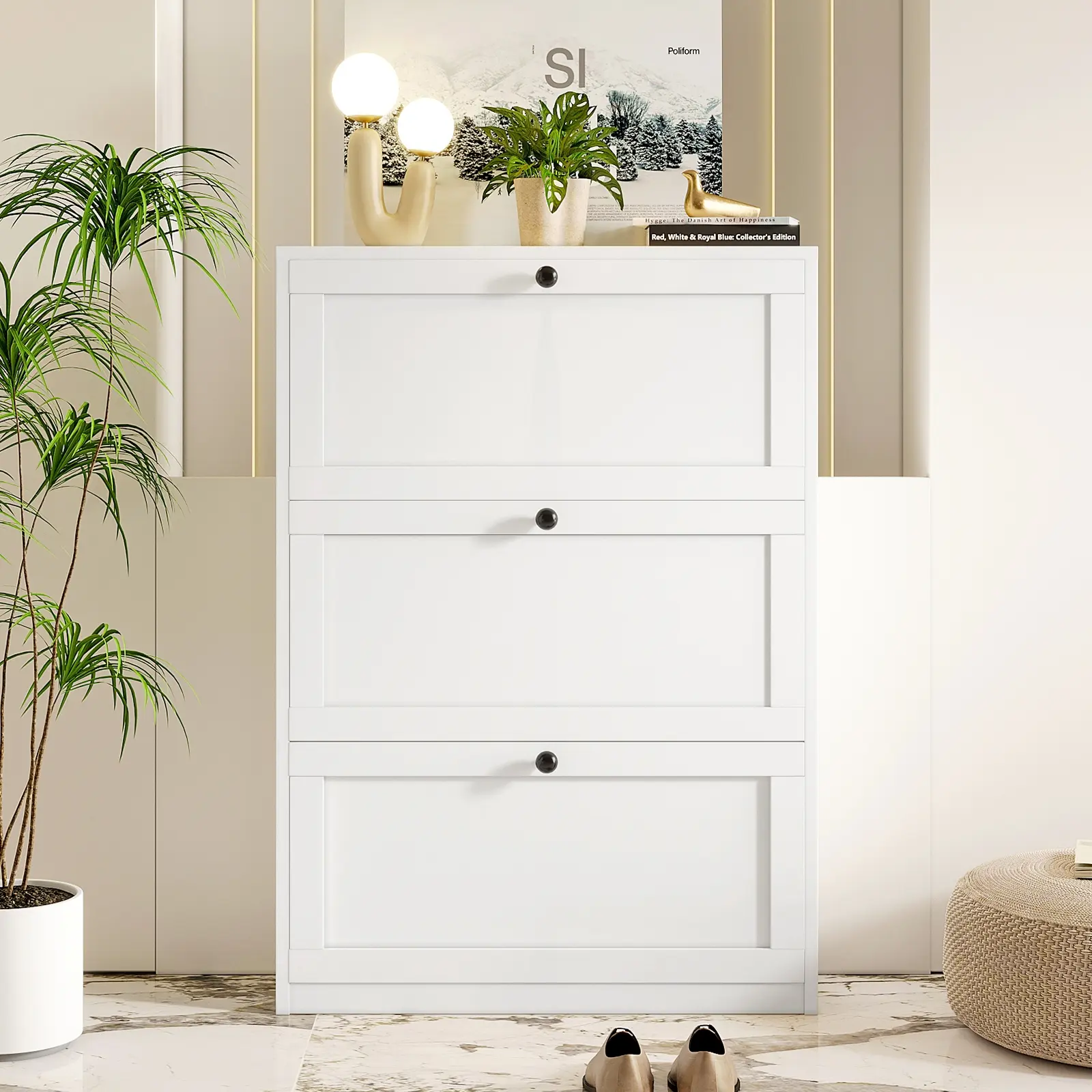 VOWNER Shoes Cabinet for Entryway, shoe rack organizer for Hallway, Living Room,Bedroom Organiser