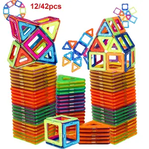 Magnetic Building Block Toy, Creative Magnetic Blocks, 1 Set Colorful Magnetic Stacking Toy, Early Educational Construction Magnetic Toys, Birthday Gift for Boys Girls