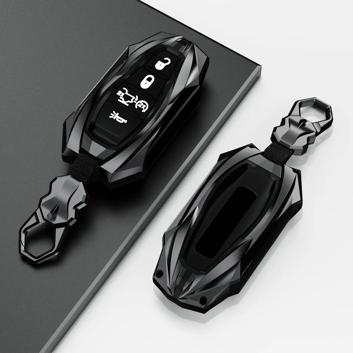 Fit for RAM Key Fob Cover, Carbon Fiber Remote Control Cover Smart Key Protector Key Case Shell Holder for 2018-2023 Dodge RAM 1500 2500 3500 Accessories
