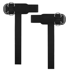 Double D Ring Lifting Straps 2 in 1 Anti-slip Grip Tape Thickened Cushioning Padded Back Non-slip Strap Durable Reliable Design for Free Weight Cable Training