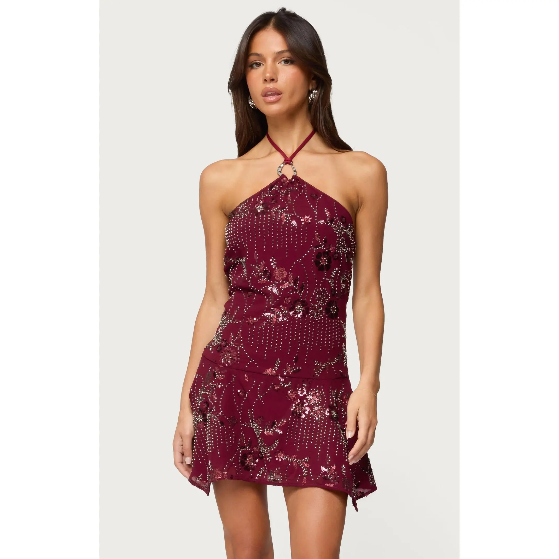 Edikted Women's Adria Bead & Sequin Mini Dress Edikted Women's Adria Bead & Sequin Mini Dress