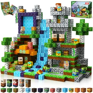 200 PCS Magnetic Blocks - Magnetic Building Blocks Cubes Adventurer, Magnet Toys for Kids Age 3+, Toy Building Set for Kids, Magnets Construction Easter Birthday Gifts for Boys Girls Age 4-8, 8-12