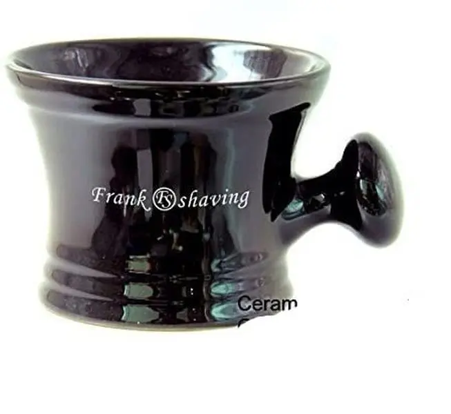 Ceramic Shaving Mug with Knob Handle -- Fits up to a 4 Oz Soap Drinkware Washable