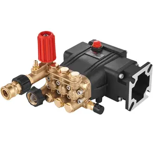 VEVOR High Pressure Washer Pump Replacement Kit, 3/4"-Shaft Horizontal Triplex Plunger, 3700 PSI, 2.5 GPM, Forged Brass with SAE Bolt, Simpson MorFlex 40224/40225/40226 Compatible Father's Day Gift