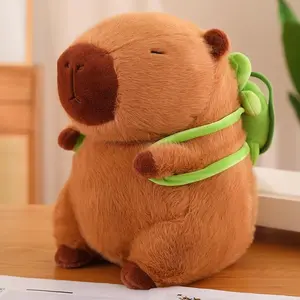 Capybara Plush Toy 17inch/13inch/9inch Soft Simulation Animal Stuffed Doll for Home Sofa Bed Pet Decor Cute Summer Gift for Kids Friends Family