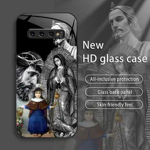 Suitable for [Galaxy S10 Plus] Jesus New stylish high quality glass protective case affordable anti-drop anti-fingerprint-888