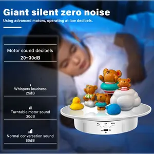 200mm 3 Speeds Photography Rotating Display Stand 360 Electric Rotating Product Display Turntable For Video Shooting Display Rack （The battery does not include）