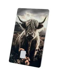 Highland Cow Custom Decal Wrap - Rustic Farmhouse Country Design, Office Stationery Decal Sticker