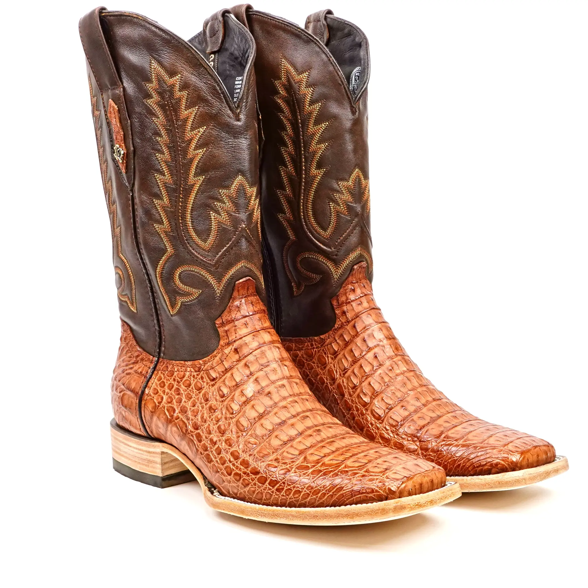 Rhodes Cowboy Boots - Brandy - Square Toe