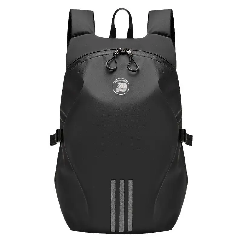 Cool Rider Backpack, Motorcycle Helmet Bag, Waterproof Large Capacity Riding Bag, Leather-Coated Oxford Fabric, Pull-On Closure, Moto Accessories