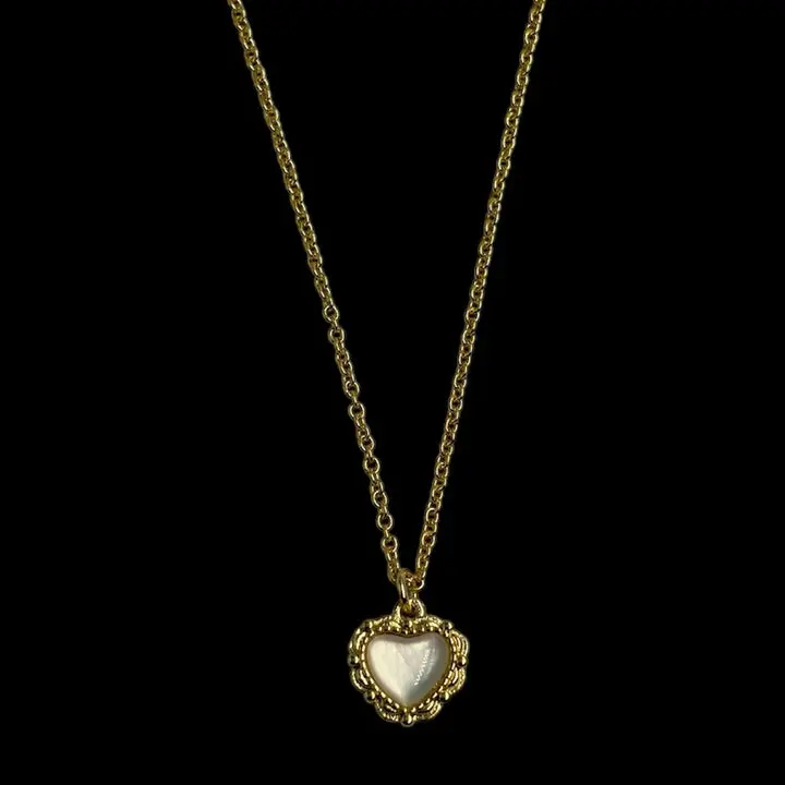 Moonstone Heart Necklace