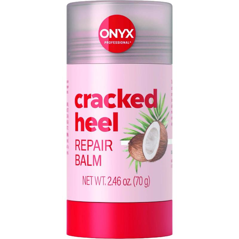 Onyx Professional Cracked Heel Repair Balm Stick for Dry Cracked Feet Treatment, Coconut Scent, 1 pack - Moisturizing Foot Balm, Rolls On, No Mess Like Foot Cream or Foot Lotion, Heel Treatment Oil Shea