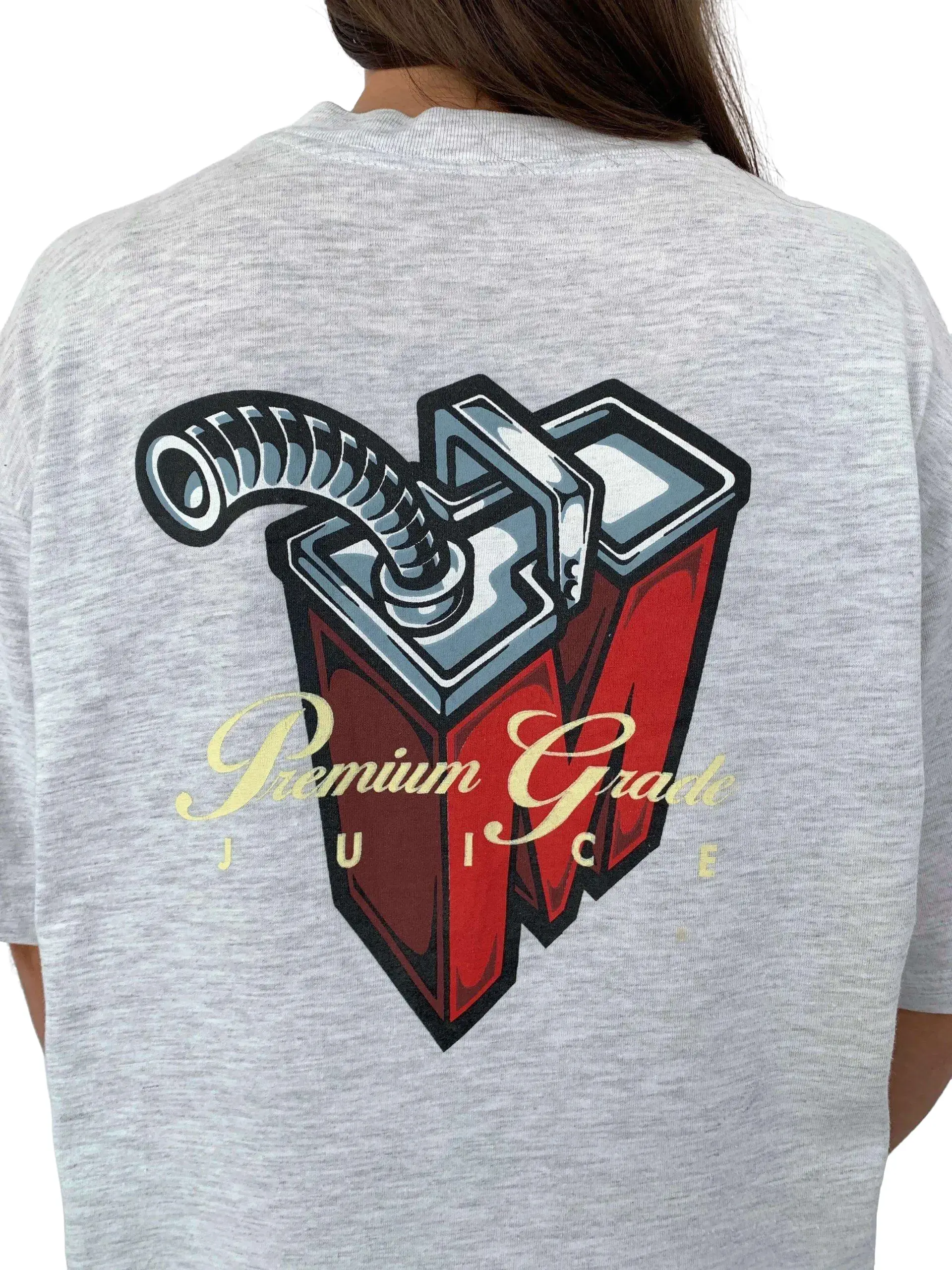 rare 90s mossimo 'premium grade juice' tee,cool gift for friends, street shirt, summer shirt, adult shirt Menswear Top Streetwear Tshirt Wetsuit Chainsaw Baggy Casual