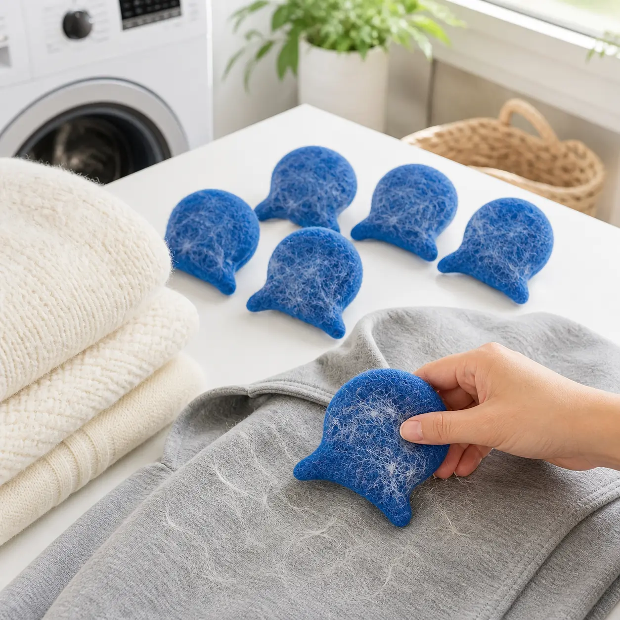 Pet Hair Remover for Laundry, 12 or 24 Pack Reusable Microfiber Lint Catchers for Washer and Dryer, Dog and Cat Fur Removal Tools for Clothing, Pet Beds, Blankets, Towels, Jackets, Sheets, Sofa Covers and Household Laundry