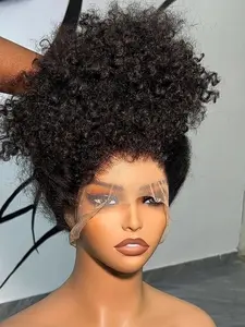24-Inch Curly Wig, Free Part, Soft No-Glue, Glueless Wig, Pre-Plucked, 180% Density, Heat Resistant Lace Front, All Seasons
