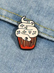 Snake Cupcake Enamel Brooch Pin fashion Decorative Brooches Ornaments Lapel Bag Badges Jewelry Gifts