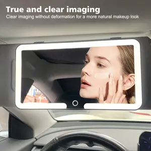 Car LED Makeup Mirror Sun Visor, Portable High-Definition Clear-View Car Mirror, 1 Count Car Accessory for Easy Application, Suitable for Vehicles And Trucks, with a Touch Screen for Adjustable Brightness