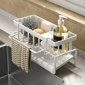 Kitchen Sink Caddy, Sponge Holder for Kitchen Sink, Kitchen Sink Organizer and Storage