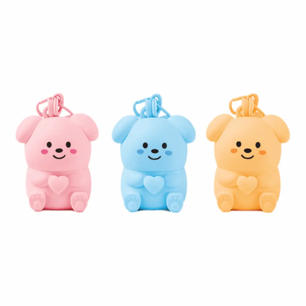 Moisturizing Fruit Flavor Lip Balm Long Lasting Nourishing Lip Balm Dog Keychain Animal Shaped Fade Fine Lines