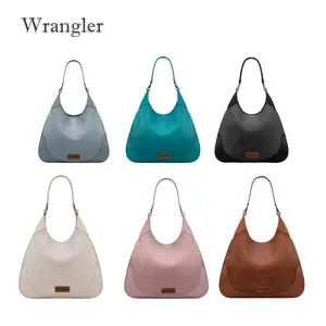Wrangler Hobo Bags for Women Slouchy Shoulder Handbag Nubuck Purses Everyday Use Crossbody Strap PU Leather Material Versatile and Elegant