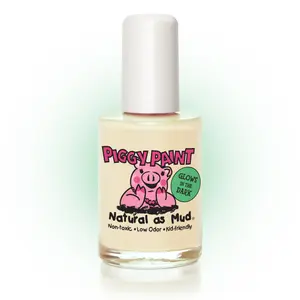 Piggy Paint Radioactive Nail Polish Clear Glow in the Dark 0.5oz Non-toxic Vegan Water-based Formula