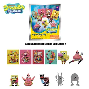 1PC Officially Licensed SpongeBob Series 7 Bag Clip Keychain Blind Bags Random Anime Action Figures Accessories Cute Anime Character Cartoon Bag Charms Collectible Ornament Surprise Gifts for Family Friends Fans