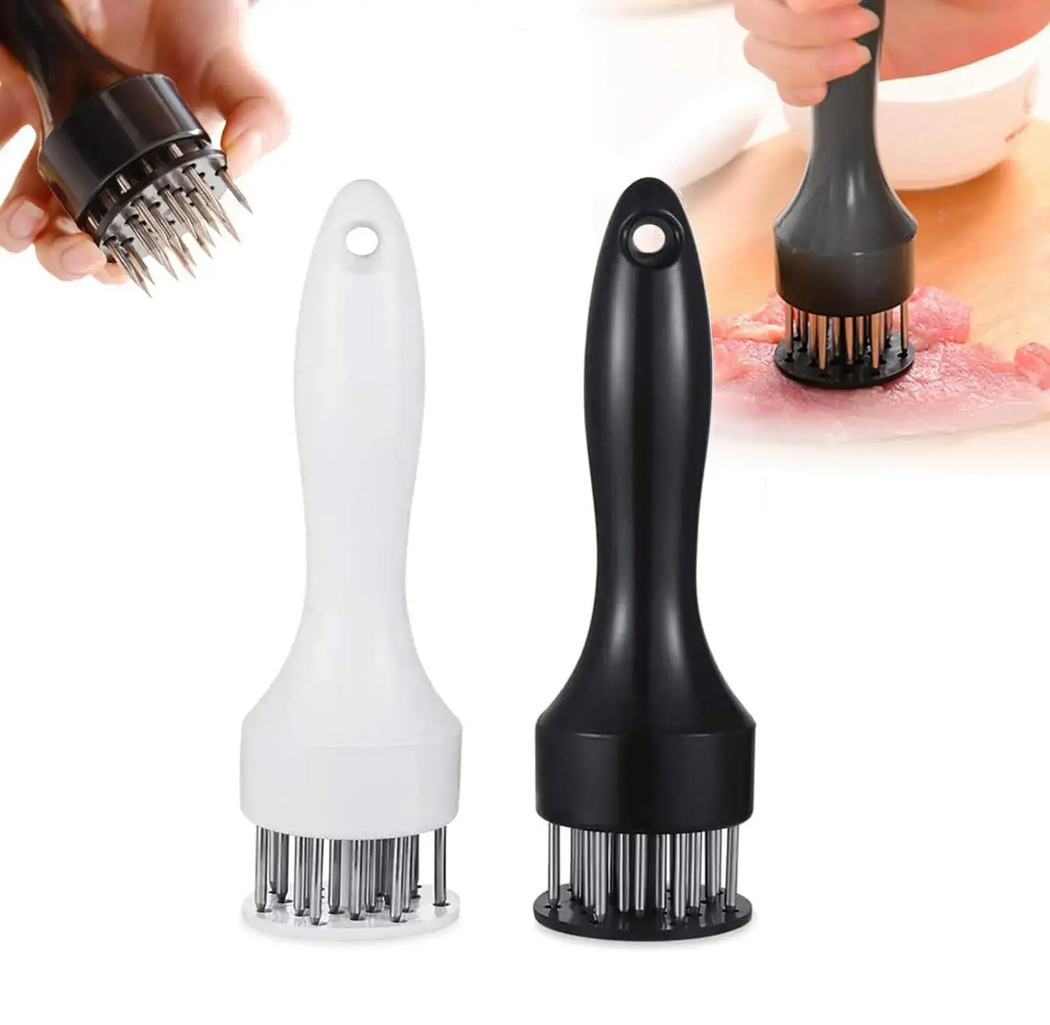 Needle Meat Tenderizer, Stainless Steel Tool for Steak, Chicken, Pork & Fish, Fast Marinating & Tender Juicy Results, Easy to Use Kitchen Tool