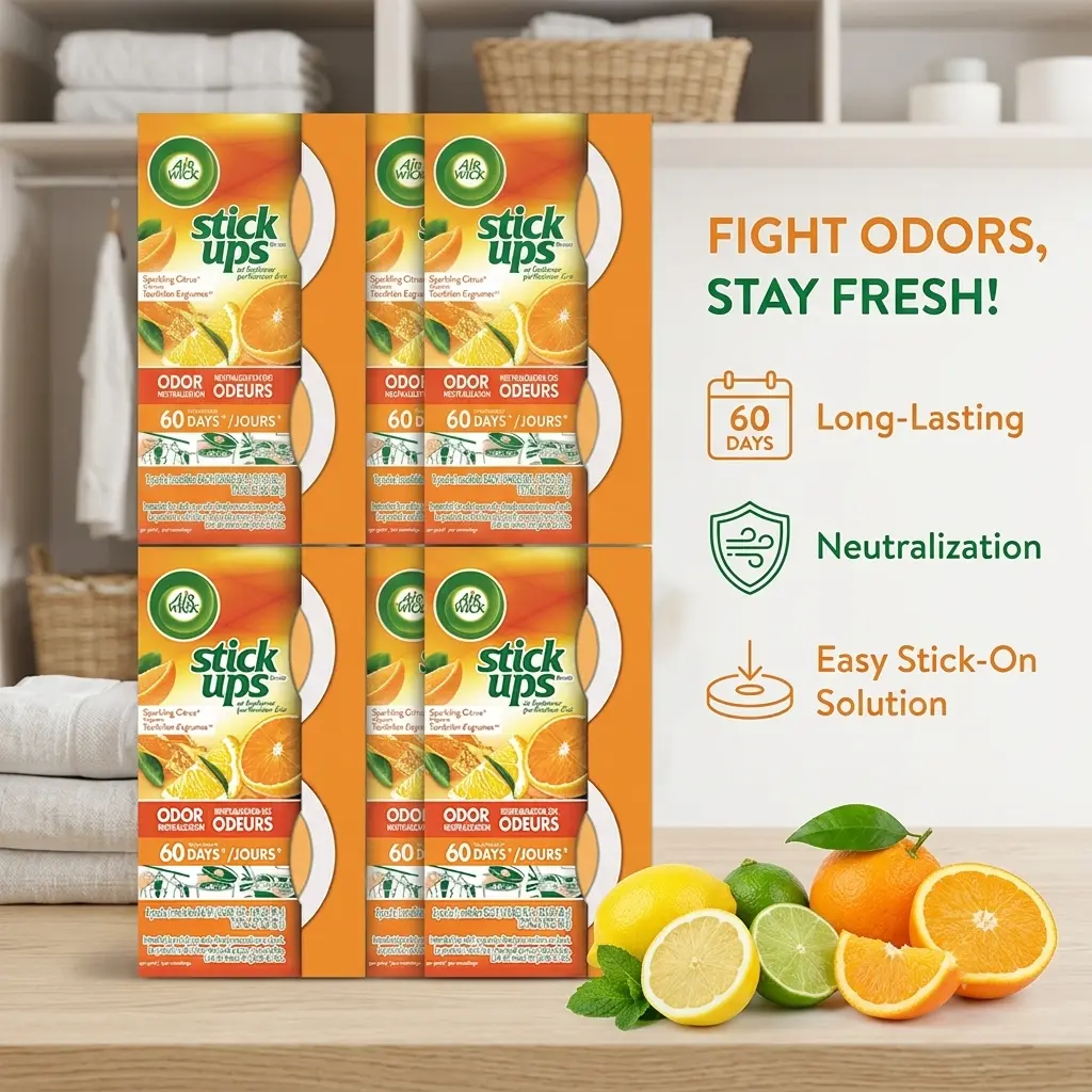 Air Wick Stick Ups Air Freshener, Sparkling Citrus | 2 Count/pack