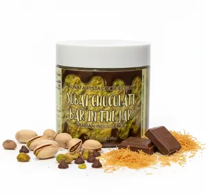 Dubai Chocolate Jar - Crunchy Creamy Pistachio Chocolate Treat, Kunafa Pistachio Chocolate Delight Spread (8 OZ / 226 g)
