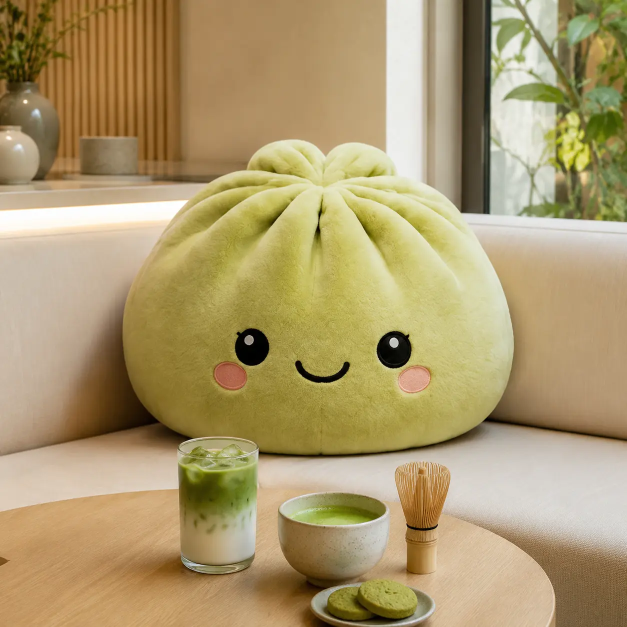 Matcha- Oversized Dumpling Pillow
