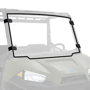 StarknightMT Ranger Windshield Compatible With Polaris Ranger Midsize 500 570 ETX EV 2015-2025, Scratch-Resistant Ranger 570 Front Full Windshield, Clear (NOT Fit Full-size)