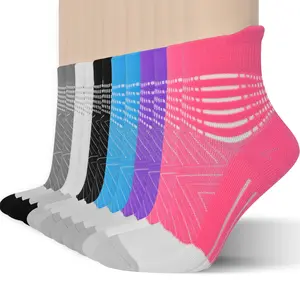 IRAMY Compression Ankle Support Socks Women Moisture Wicking Cushioned Athletic Plantar Fasciitis Relief 6 Pairs