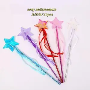 Magic Wand Fairy Stick Glitter Pentagram Magic Wand Party Performance Props, Perfect for Ballroom Parties and Performances, Magical, Party Accessories, Party Supplies