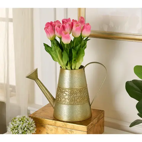 Barbara King Illuminated Tulips With Watering Can Base