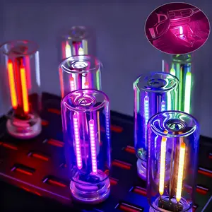 【CarpartsX】 Car USB Night Light - Touch Dimmable Mini LED Glass Bottle Lamp, Portable Plug & Play Ambient Decor Light for Car Interior, Bedroom