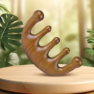 Menesia Head Scalp Comb,Hair massager, wide-toothed wooden massage Comb, Easy to use,Natural Wood Comb Body Care Smooth