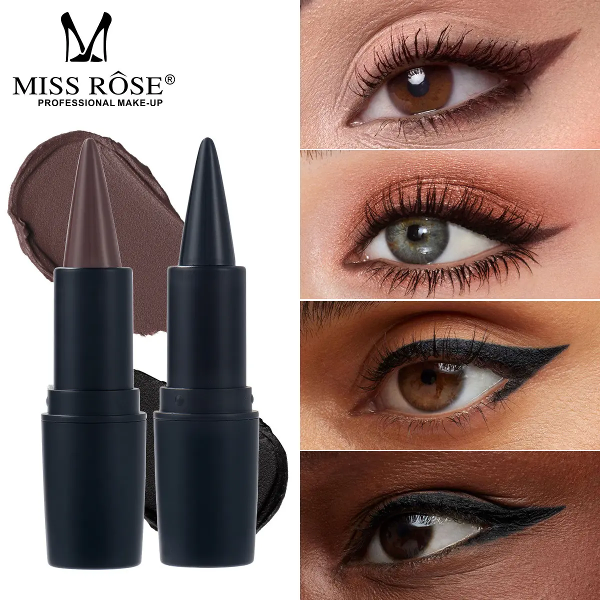 Precision Tip Gel Eyeliner Pen, Waterproof Long Lasting Eyeshadow Stick, 2-in-1 Eyeliner & Eyeshadow, Eyeliner And Eyeshadow, Essential Beauty Makeup for Women, Eye Makeup Products, Perfect for Daily Use, Waterproof Eyeliner Pencil, Eyeliner Cosmetic