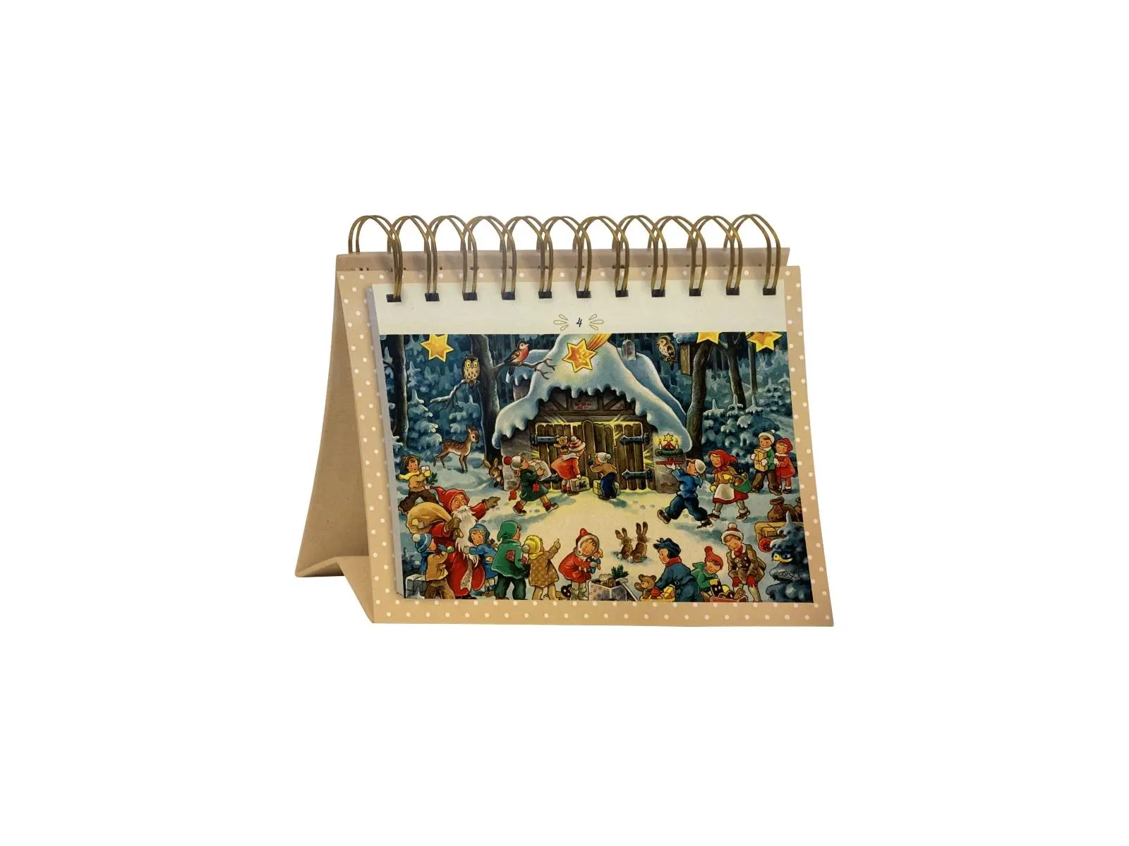 Korsch Verlag 15573 24-Day Christmas Countdown Flip Page Calendar, 5.5x7.5x1 in, Made in Germany, Office Stationery, Advent & Countdown Desktop Calendars Supplies
