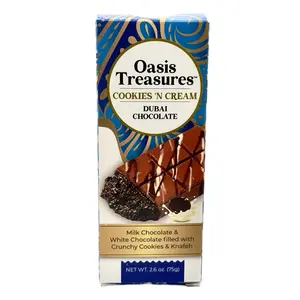 Oasis Treasures Pistachio Knafeh Stuffed Chocolate Milk Filled with Crunchy Cookies & Knafeh Dessert - 2.6 oz - Chocolate, Food