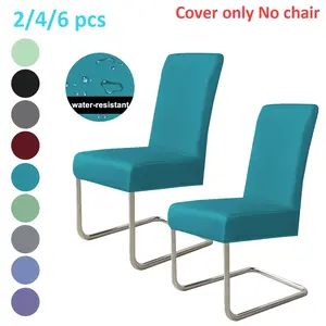 Elastic Milk Silk Chair Covers Set, Chair Covers for Dining Chairs, Anti-Stain Solid Colors Dining Chair Protector, Parson Chair Slipcovers, Stretch Chair Slipcovers, Universal Chair Cover, Protects Lightweight Furniture, Ideal for Office & Home Decor