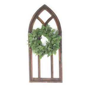 48" X 21" Farmhouse Wood Cathedral Window Arch Two Color Options- The Farmhouse Cathedral Window
