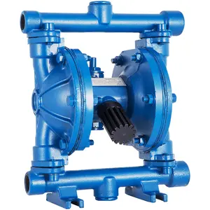 【fathersdaygift】VEVOR Air-Operated Double Diaphragm Pump 1/2 in Inlet & OutletCast Iron Body3 GPM & Max 90 PSINitrile Diaphragm Pneumatic Transfer Pump for PetroleumDieselOil & Low Viscosity Fluids, Water Diaphragm Pump