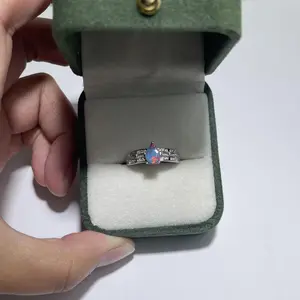 Natural Australia Opal ring S925 silver adjustable