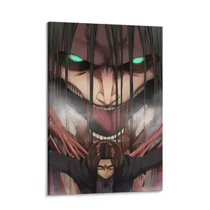 Eren Yeager Poster - Attack on Titan Anime Wall Art, Motivational Manga Print, Aesthetic