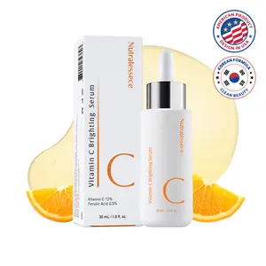 Nutralessece Anti Aging Serum - 12% Vitamin C Serum with Ferulic Acid – Boost Skin Collagen, Antioxidant, Hydrate & Plump Skin, Eye Wrinkles, Nasolabial Folds, Neck Wrinkles, Salon-Quality, 30mL