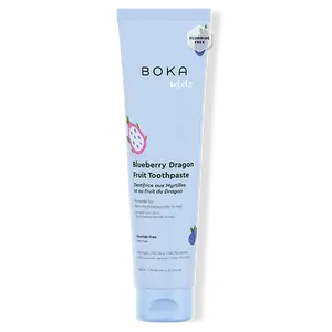 Boka Fluoride Free Toothpaste Nano-Hydroxyapatite, Appropriate for Sensitive Teeth, Whitening - Blueberry Dragonfruit Flavor, 4oz 1Pk