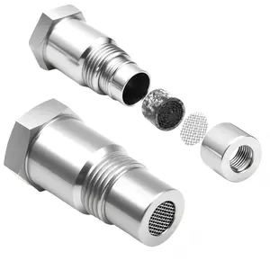 2PCS Oxygen Sensor Filter Adapter - New Stainless Steel Extension Pipe Fitting - Car Extension Screw,Universal Automotive Repair Tool Accessory