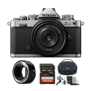 Nikon Z fc Mirrorless Camera with 28mm Lens and FTZII Mount Adapter Deluxe Bundle