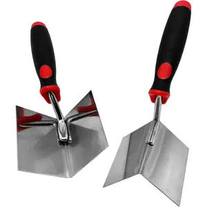Drywall Corner Tool 2 count/Set, Stainless Steel Sheetrock External Corner Trowel & Internal Corner Trowel