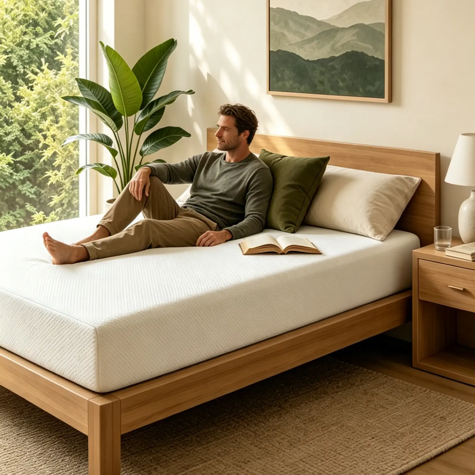 Double Bed RV Travel Memory Foam Mattress for Adults - Lightweight, Neck Support, Anti-Allergenic, Anti-Dust Mite, Space-Saving for Mobile Living, Memory Foam Mattresses
